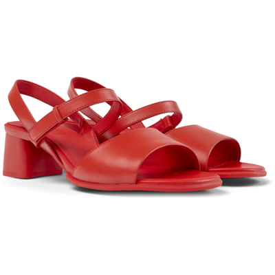 Camper Katie Ankle Strap Sandals In Red