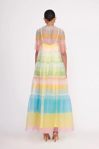 Shop Staud Hyacinth Dress In Multi