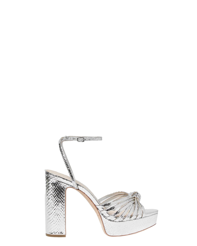 Shop Loeffler Randall Rivka Knot Platform Sandal In Silver