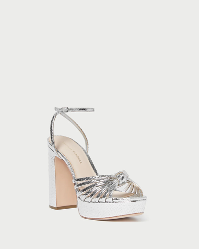 Shop Loeffler Randall Rivka Knot Platform Sandal In Silver
