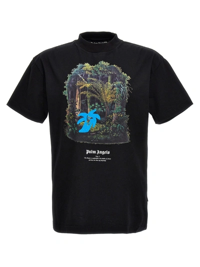 Shop Palm Angels Hunting In The Forest T-shirt Black