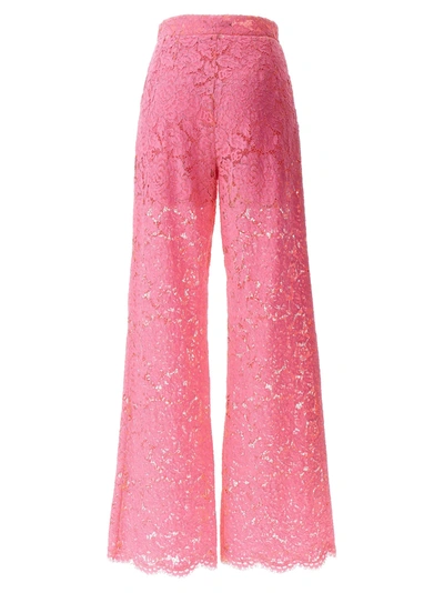 Shop Dolce & Gabbana Lace Pants Pink