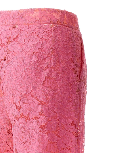 Shop Dolce & Gabbana Lace Pants Pink