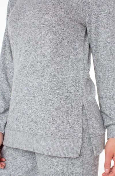 Shop Rachel Rachel Roy Alanis Side Slit Pullover Sweatshirt In Heather Grey