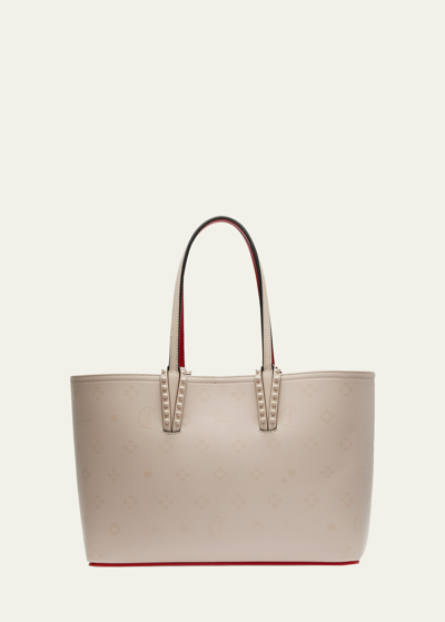 Shop Christian Louboutin Cabata Small Tote In Loubinthesky Print Leather In Leche