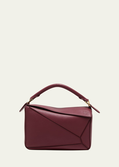 Shop Loewe Puzzle Small Bag In Wild Berry