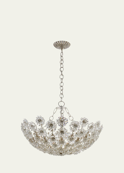Shop Visual Comfort Signature Claret Short Chandelier By Aerin In Silver