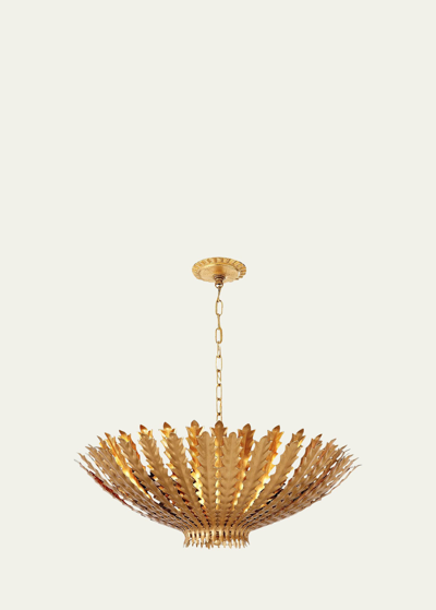 Shop Visual Comfort Signature Hampton Medium Chandelier By Aerin In Gold