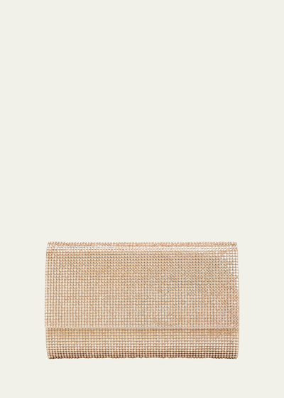 Shop Judith Leiber Fizzoni Full-beaded Clutch Bag In Champagne