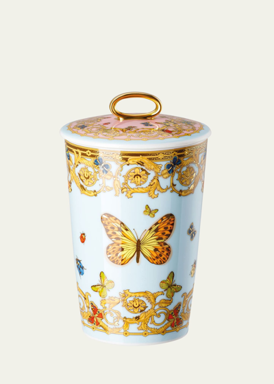 Shop Versace Le Jardin De  Scented Votive With Lid In Multi