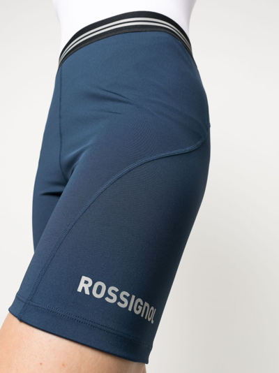Shop Rossignol Logo-print Thigh-length Leggings In Blue