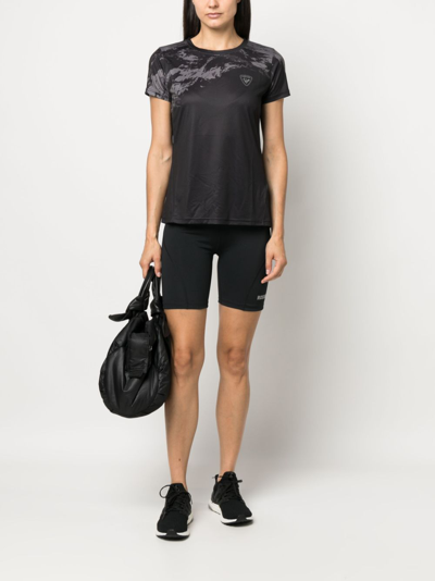 Shop Rossignol Logo-print Thigh-length Leggings In Black