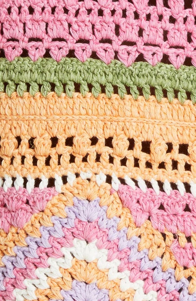 Shop Ramy Brook Kaya Crochet Fringe Sweater In Multi Combo Multi Crochet