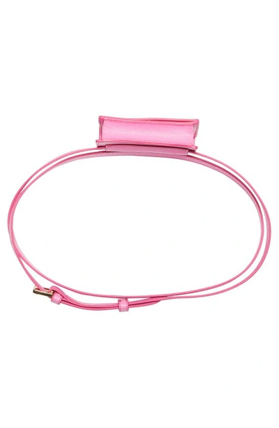 Shop Jacquemus Bello Leather Belt Bag In Pink