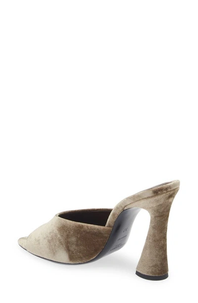 Shop Saint Laurent Suite Slide Sandal In Dove Grey