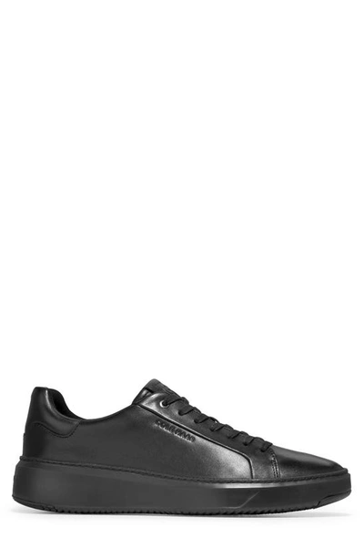 Shop Cole Haan Grandpro Topspin Sneaker In Black Leather/ Black