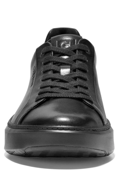 Shop Cole Haan Grandpro Topspin Sneaker In Black Leather/ Black