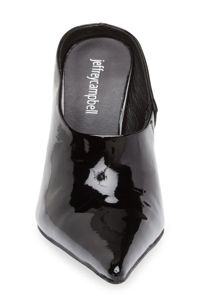 Shop Jeffrey Campbell Vader Pointed Toe Mule In Black Patent