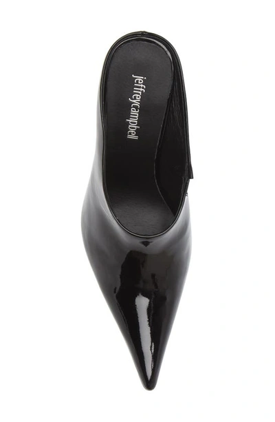 Jeffrey Campbell Vader Pointed Toe Mule In Black Patent