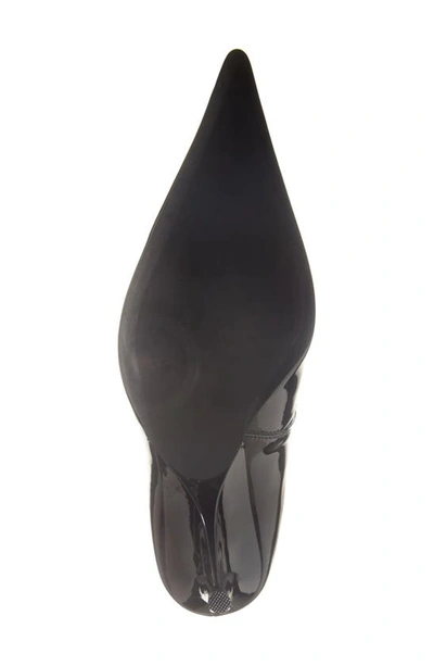 Jeffrey Campbell Vader Pointed Toe Mule In Black Patent