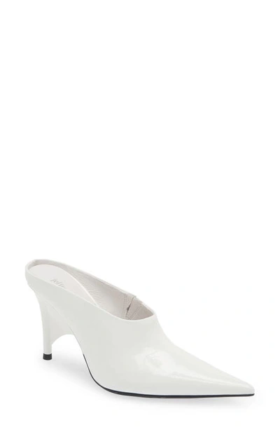 Shop Jeffrey Campbell Vader Pointed Toe Mule In White Patent