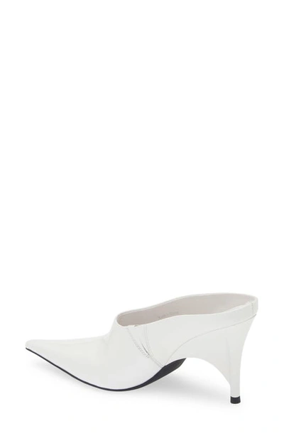 Shop Jeffrey Campbell Vader Pointed Toe Mule In White Patent