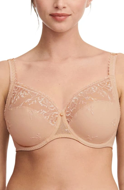 Chantelle Lingerie Every Curve Full Coverage Underwire Bra In Beige Blush