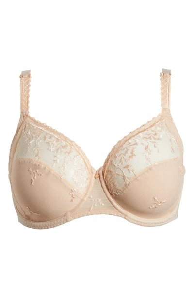 Chantelle Lingerie Every Curve Full Coverage Underwire Bra In Beige Blush