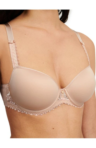 Chantelle Lingerie Every Curve Demi Underwire Bra In Beige Blush-1n