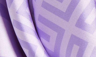 Shop Givenchy 4g Monogram Silk Square Scarf In Lavender/ Purple