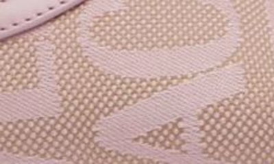 Shop Versace Logo Pointed Toe Slingback Pump In Beige/ Pink