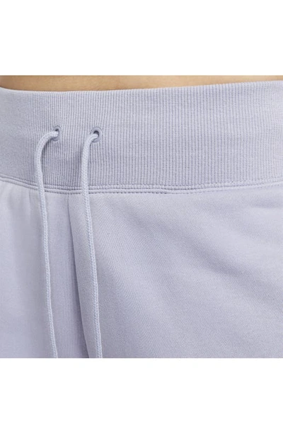 Shop Nike Phoenix Fleece Knit Shorts In Indigo Haze/ Sail