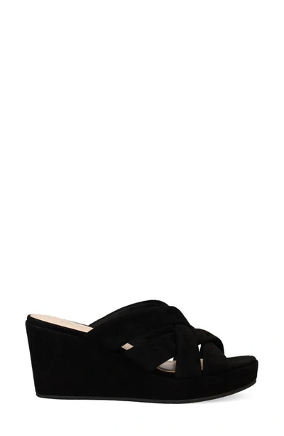Shop Pelle Moda Wilona Platform Wedge Slide Sandal In Black