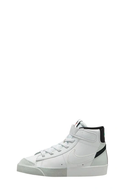 Shop Nike Kids' Blazer Mid '77 Se Sneaker In White/ Black/ Light Silver