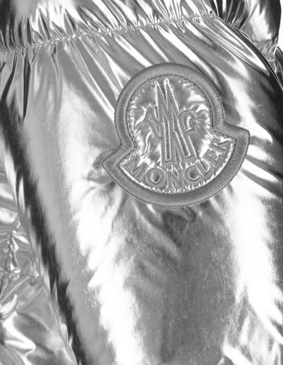Shop Moncler Silver Meuse Short Down Jacket In Argento