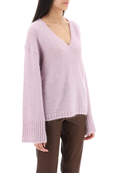 Shop By Malene Birger Wool And Mohair Cimone Sweater In Pastel Violet (purple)