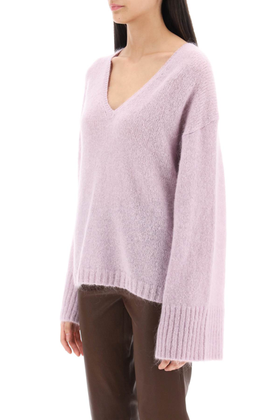 Shop By Malene Birger Wool And Mohair Cimone Sweater In Pastel Violet (purple)
