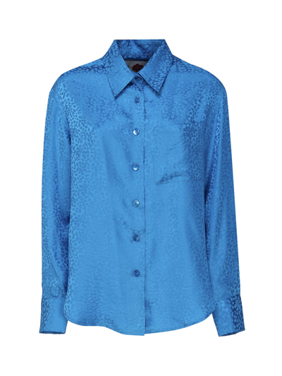Shop Art Dealer Jacquard Shirt In Blue
