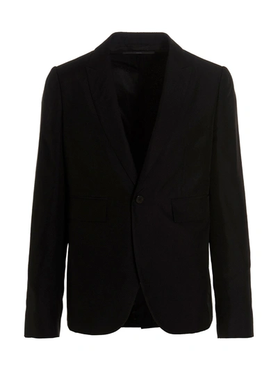 Shop Sapio 'jacquard' Blazer Jacket In Black
