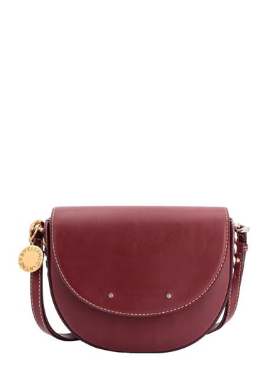 Shop Stella Mccartney Frayme Chain Detailed Shoulder Bag In Red
