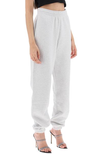 Shop Rotate Birger Christensen Joggers With Embroidered Logo In Light Grey Melange (grey)