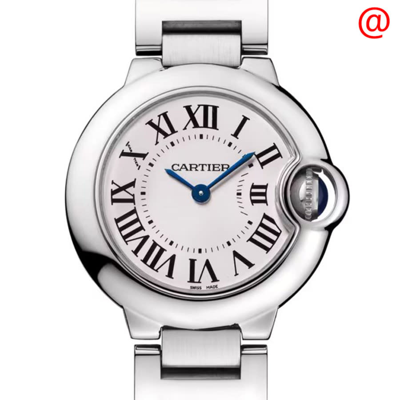 Shop Cartier Ballon Bleu Quartz Silver Dial Ladies Watch Wsbb0067