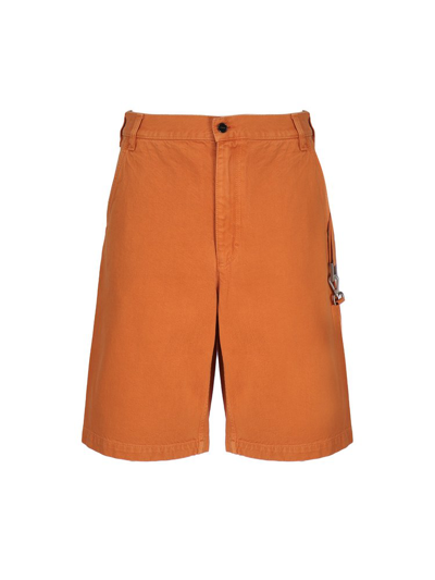 Shop Jacquemus Mid Rise Shorts In Orange