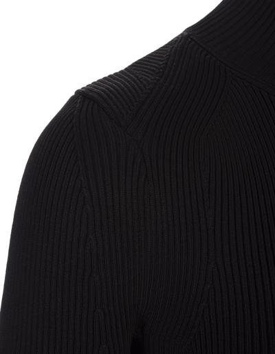 Shop Stella Mccartney Ribbed Jersey Top In Black