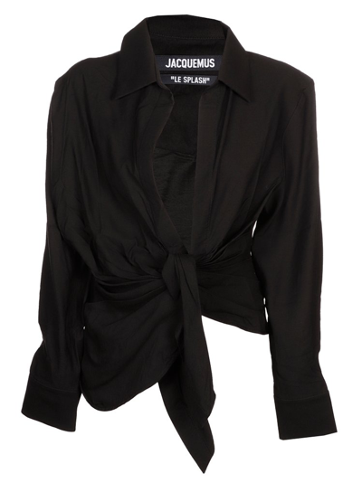 Shop Jacquemus Bahlia Tie In Black