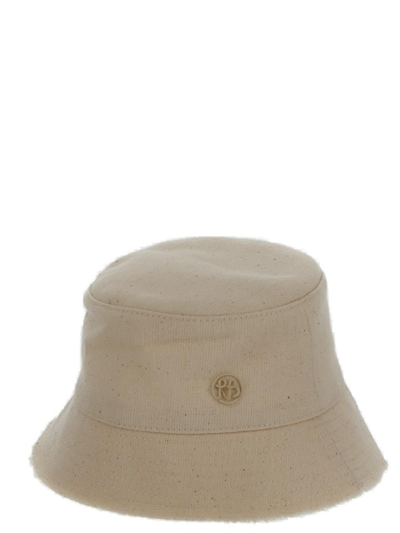 Shop Ruslan Baginskiy Logo Embroidered Bucket Hat In Beige