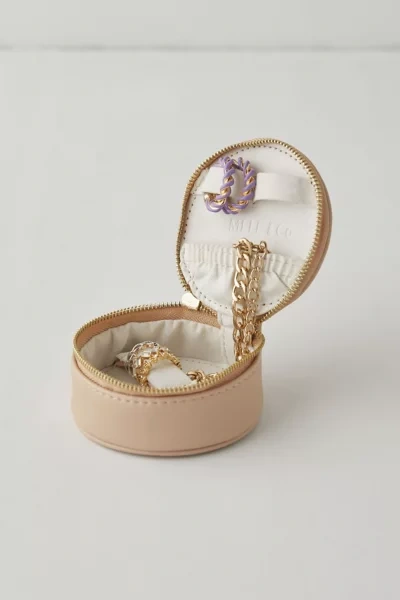 Shop Mele & Co Stow And Go Mini Travel Jewelry Case In Pink At Urban Outfitters
