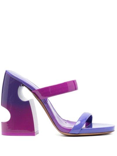 Shop Off-white Mules Shade Meteor 120mm In Fuchsia