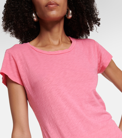 Shop Velvet Odelia Cotton Jersey T-shirt In Pink