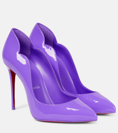 Shop Christian Louboutin Hot Chick Patent Leather Pumps In Purple